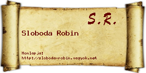 Sloboda Robin névjegykártya